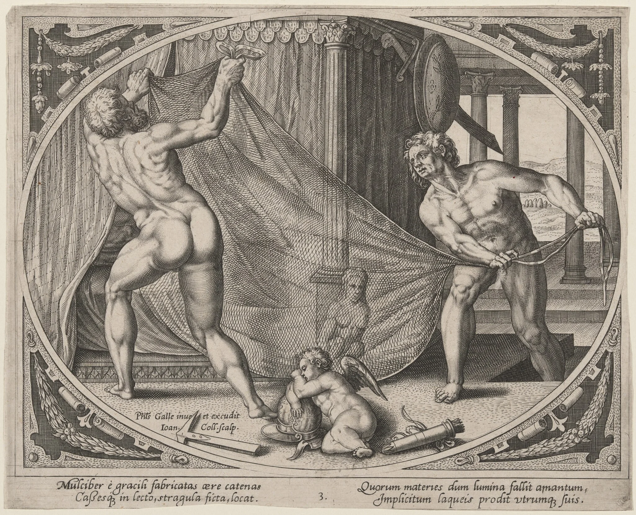 Vulcan Hanging an Iron Net above the Bed, detail