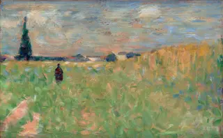 A Summer Landscape, by Georges Seurat, oil, 1883