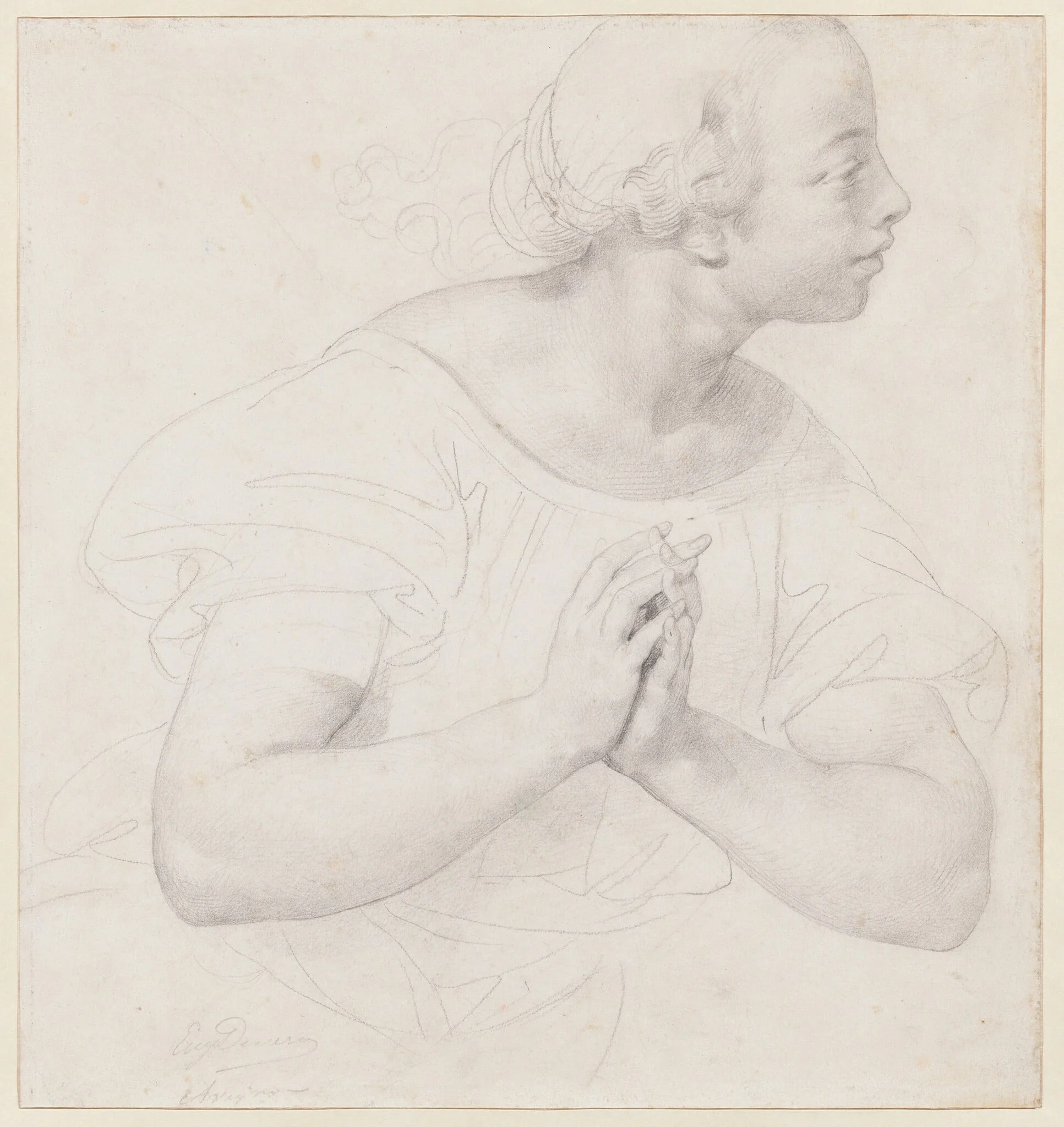 Study of an Angel, detail