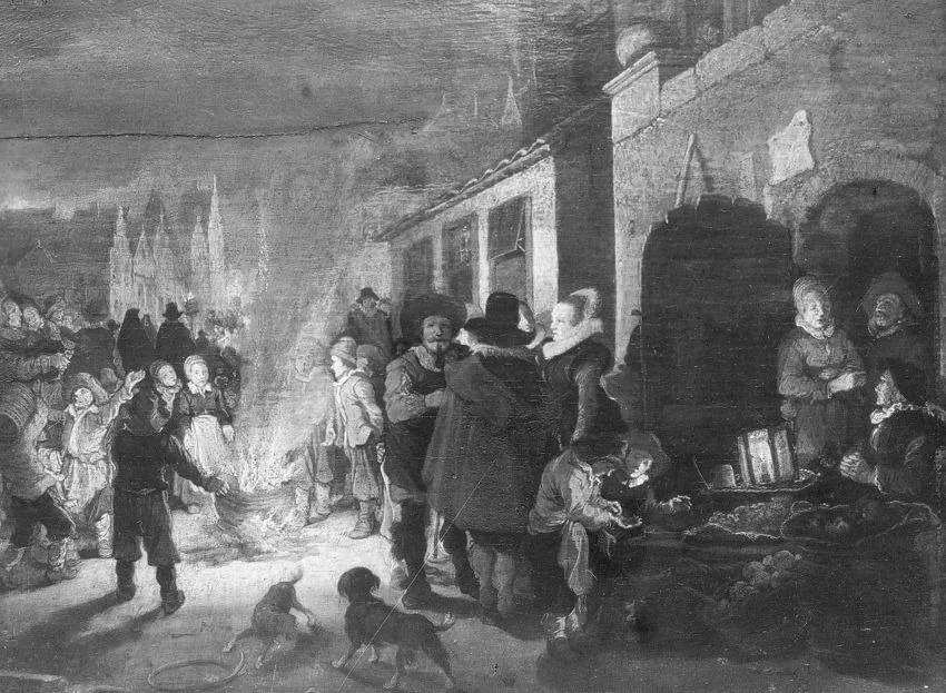 Nocturnal street scene, detail