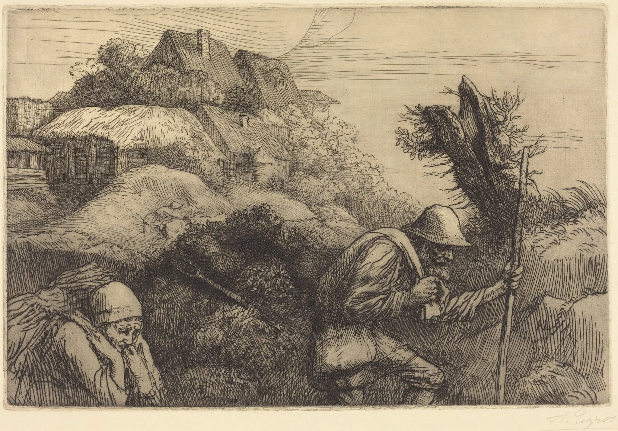 Return from the Woods (Le retour du bois), detail