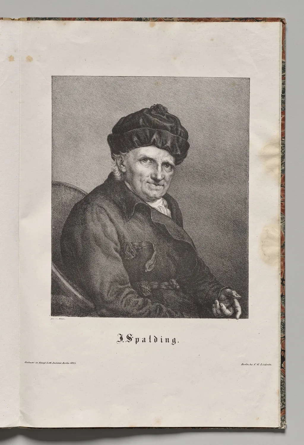 Germany's Famous Authors:  Portrait of Johann Joachim Spalding, by Gustav Karl Friedrich Lüderitz, 1824