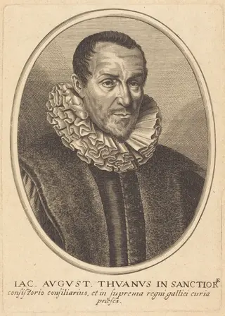 Jacques-Auguste de Thou, by Balthasar Moncornet, ink, 1634