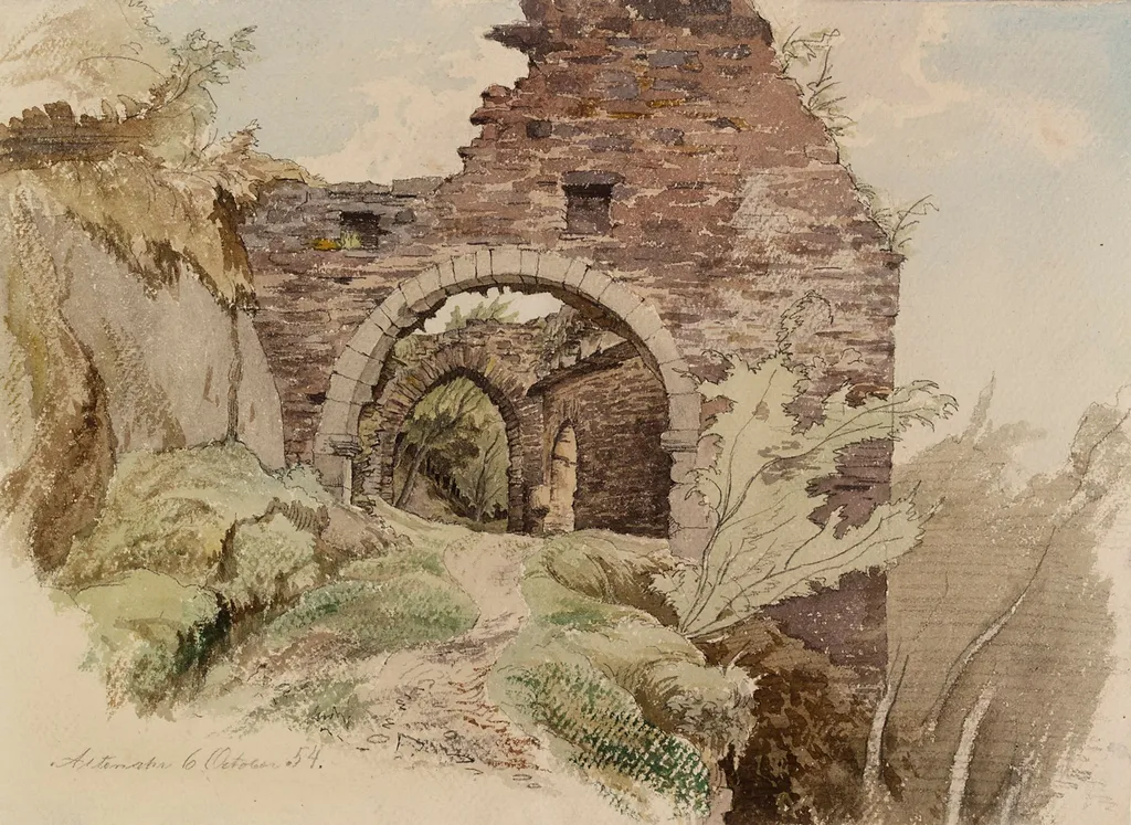 Linnanrauniot, portaaliholvi, by Werner Holmberg, unspecified, 1854