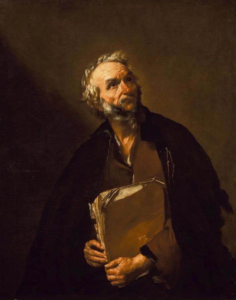 A Philosopher, by Jusepe de Ribera, oil, 1637
