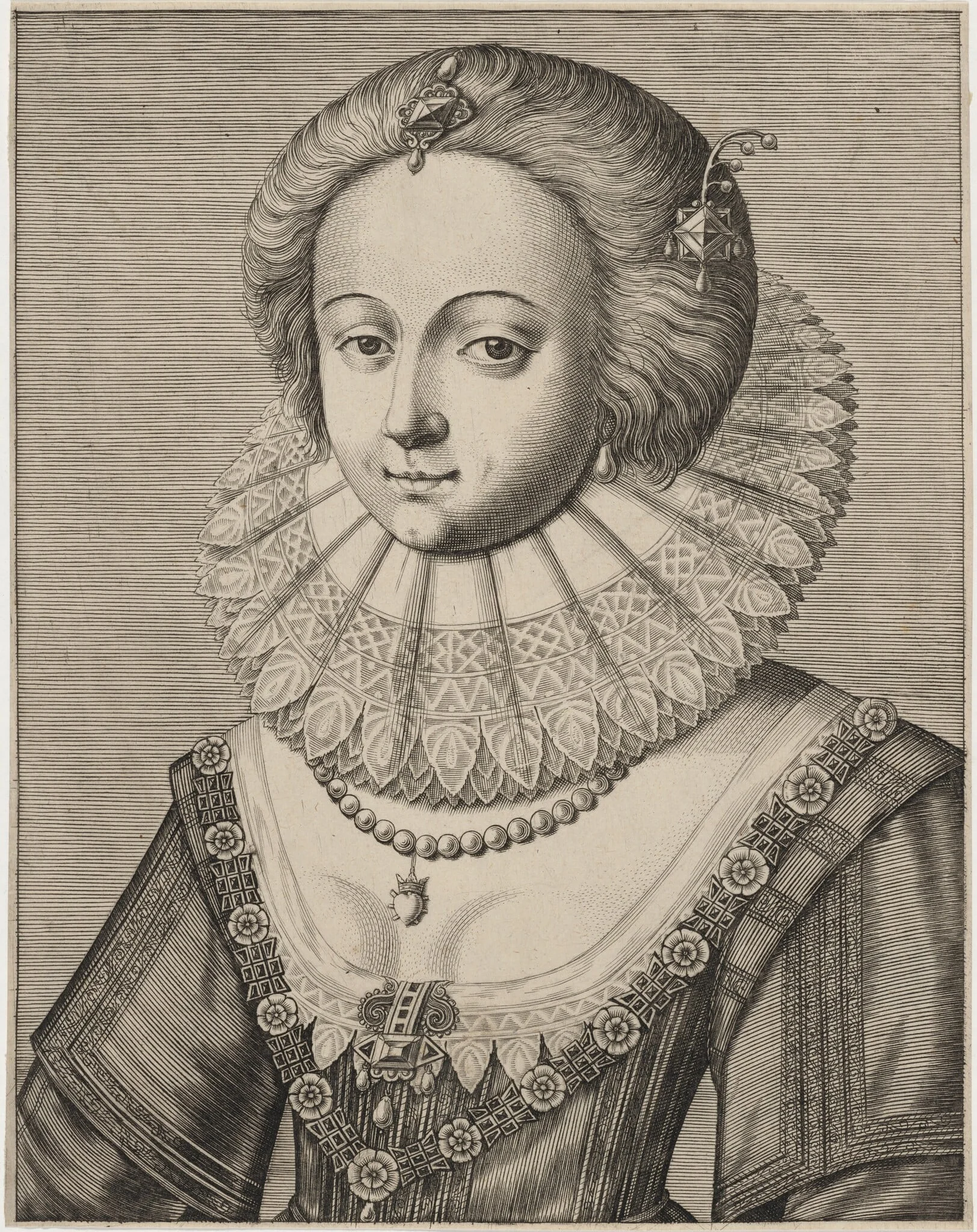 Elizabeth, Queen of Bohemia (?), detail