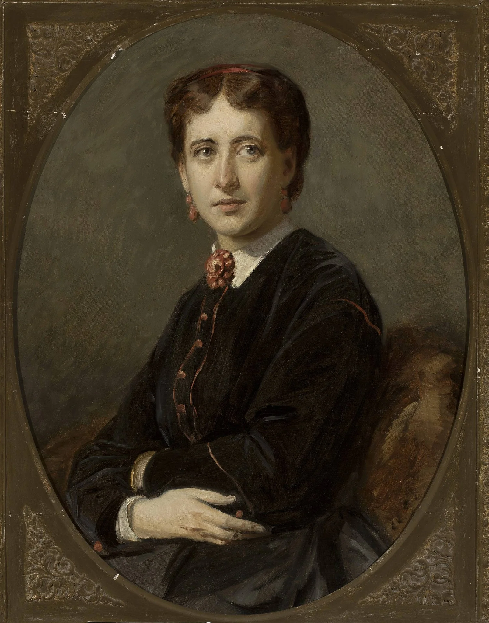 Portrait of Emilia Mielżyńska née Bnińska, detail