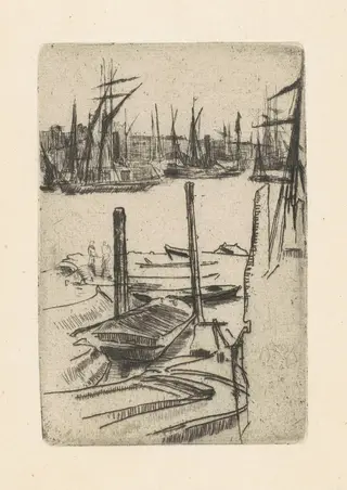 The Tiny Pool, by James McNeill Whistler, ink, 1877