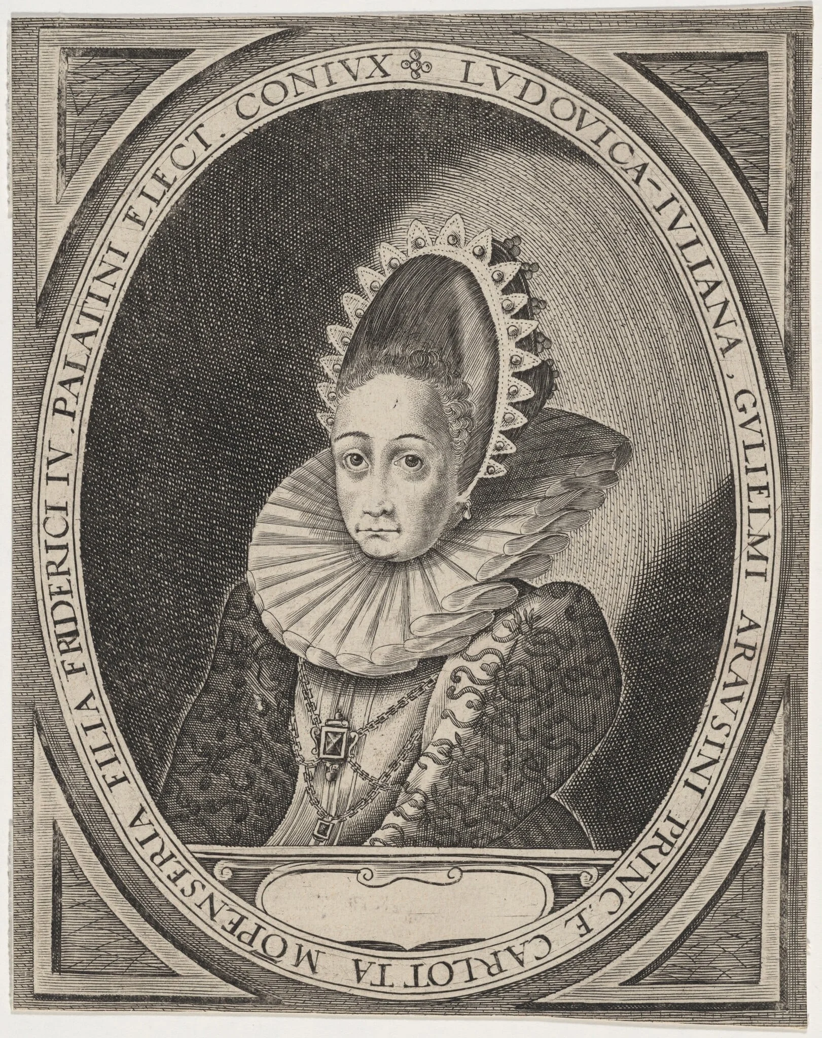Louise Juliana, Wife of Frederick IV, detail