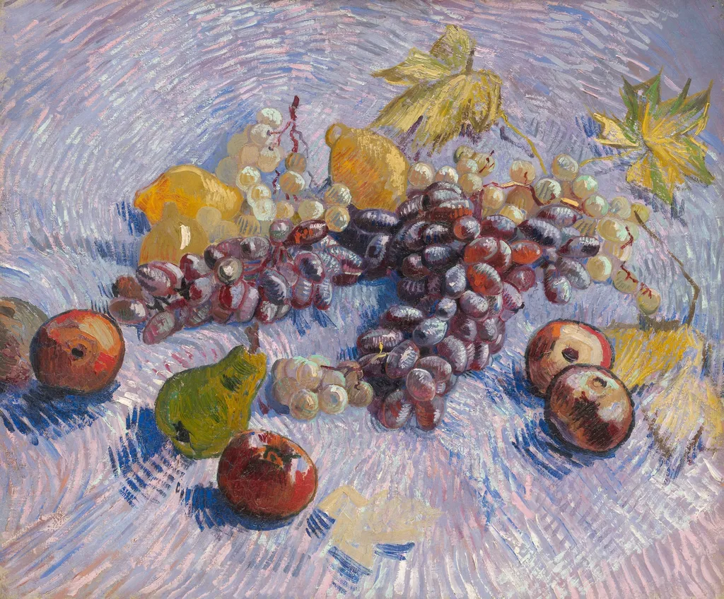 Grapes, Lemons, Pears, and Apples, by Vincent van Gogh, oil