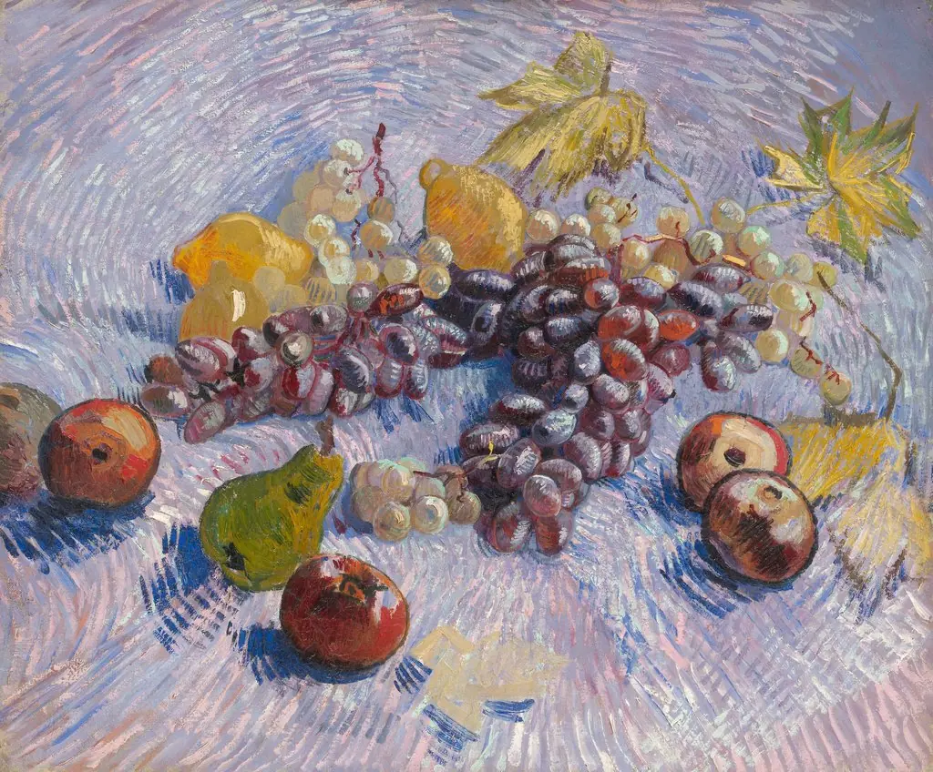 Grapes, Lemons, Pears, and Apples, by Vincent van Gogh, oil