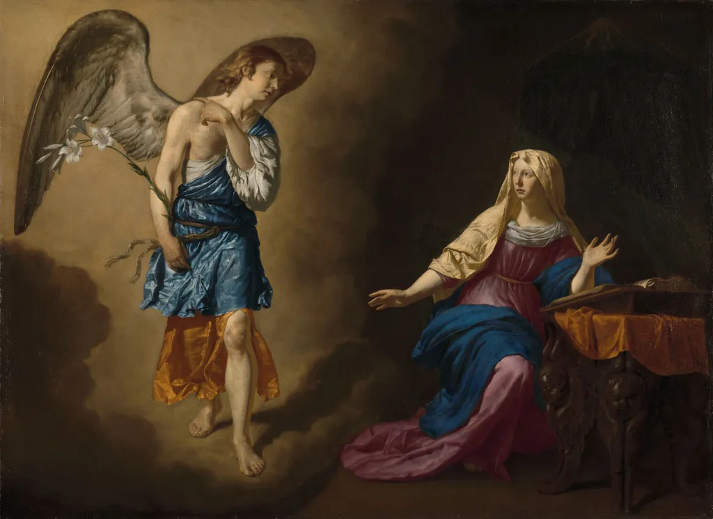 The Annunciation, by Adriaen van de Velde, oil, 1667