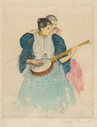 The Banjo Lesson, by Mary Cassatt, ink, 1893
