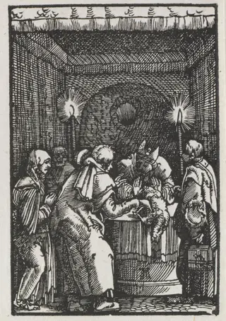 The Fall and Redemption of Man:  Joachim's Offering Rejected by the High Priest, by Albrecht Altdorfer, 1515