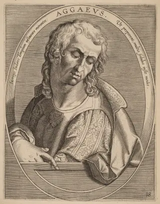 Aggaeus, by Theodor Galle, ink, 1613