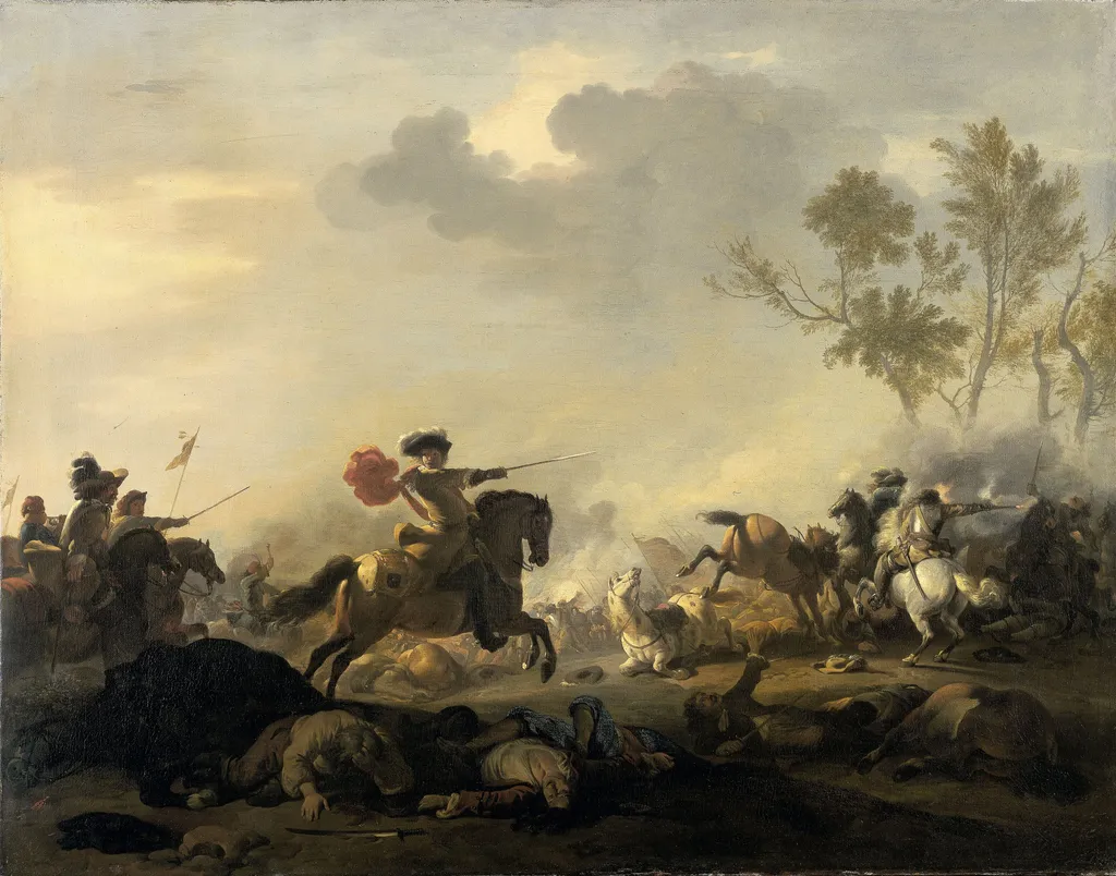 Cavalry attack, by Jan van Huchtenburgh, oil, 1696