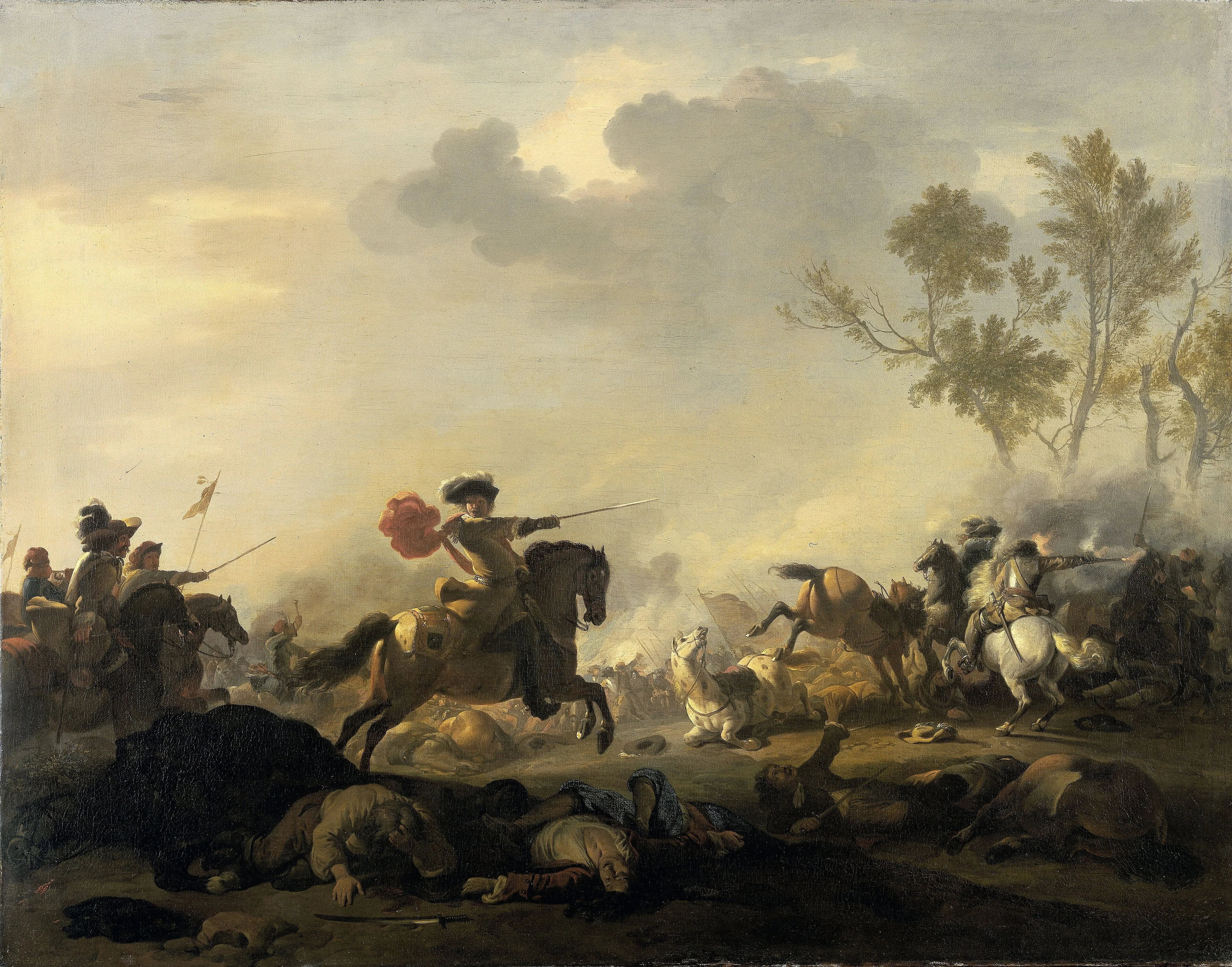 Cavalry attack, detail