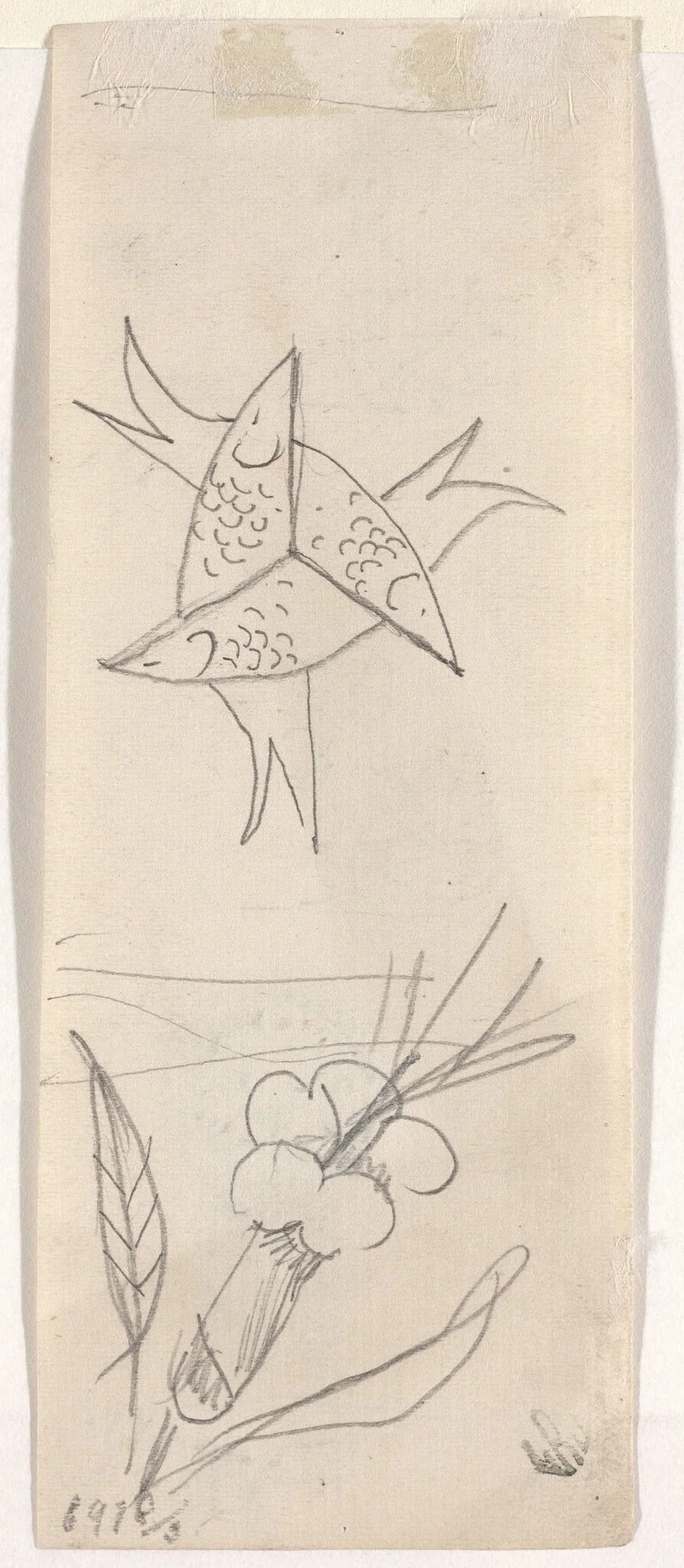 Sheet of Sketches [verso], detail