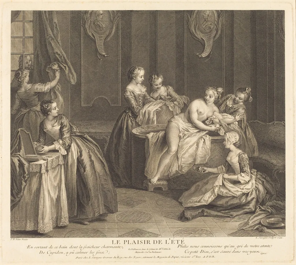 Les plaisir de l'ete, by Louis de Surugue de Surgis, ink, 1744