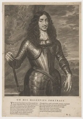 Charles II, by Cornelis van Dalen I, ink, 1634