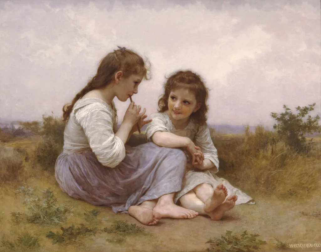 A Childhood Idyll, by William Adolphe Bouguereau, oil, 1900