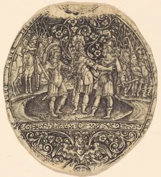 The Three Horatii, by Antoine Jacquard, ink, 1612