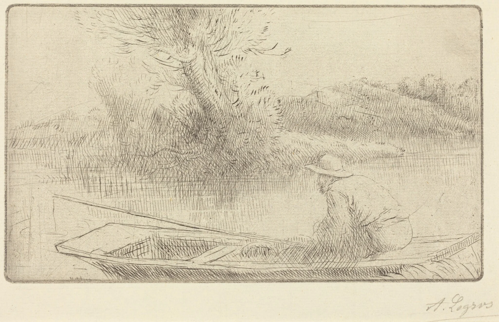 Along the Thames (Sur la Tamise), detail