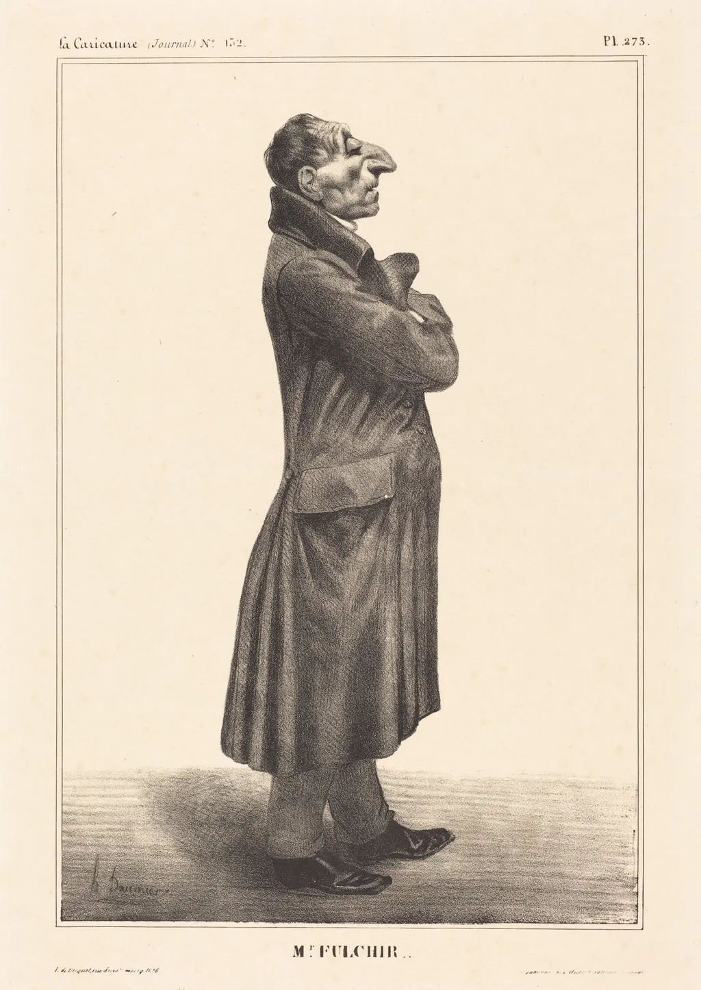 J. Claude Fulchiron, by Honoré Daumier, ink, 1833