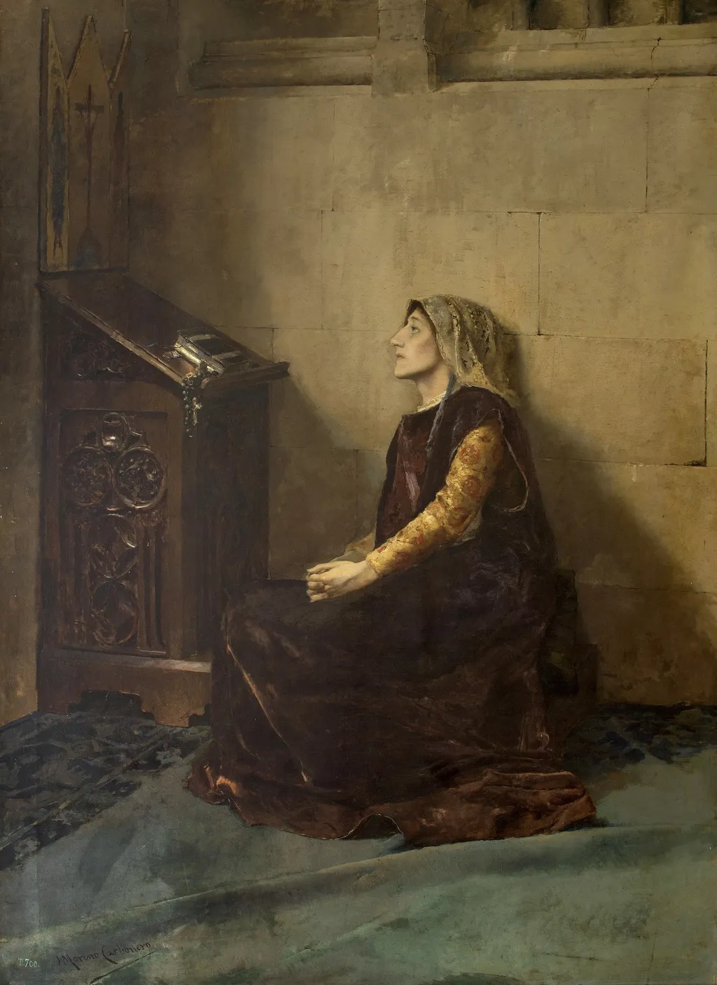 Doña Blanca de Navarra, by José Moreno Carbonero, oil, 1893