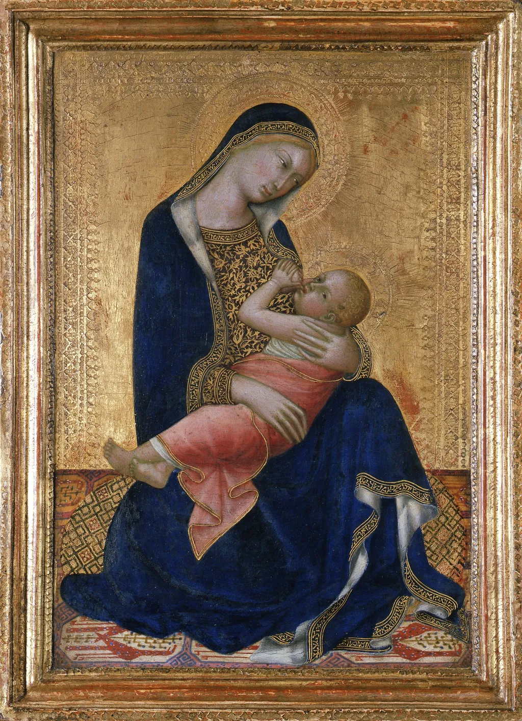 Madonna lactans, by Lippo Memmi, paint
