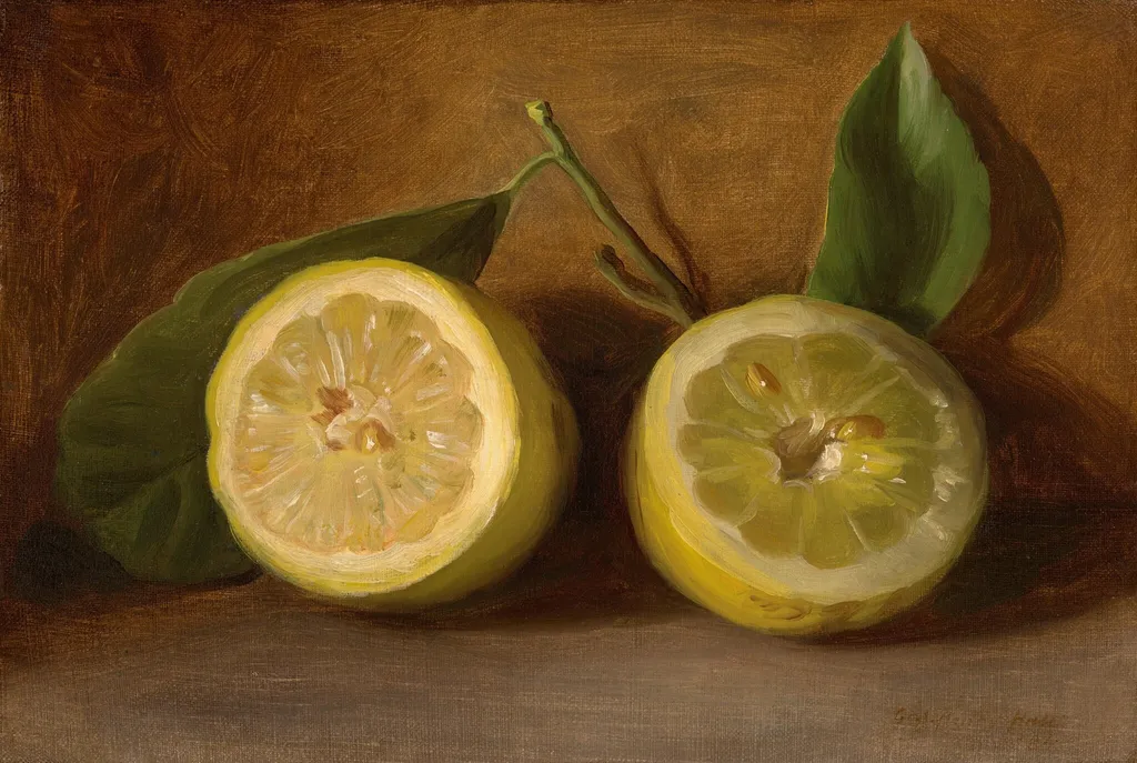 Lemons, by George Henry Hall, oil, 1884
