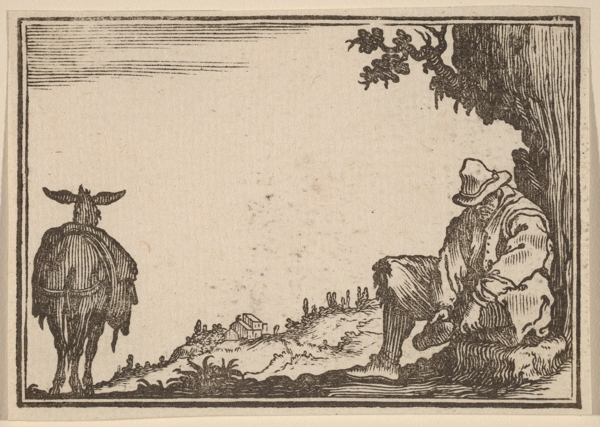 Peasant Removing His Shoe, detail