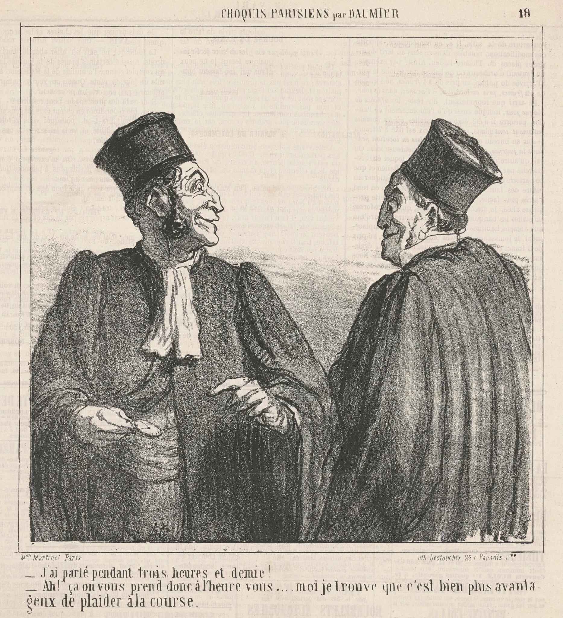 J'ai parlé ... trois heures et demie!, detail