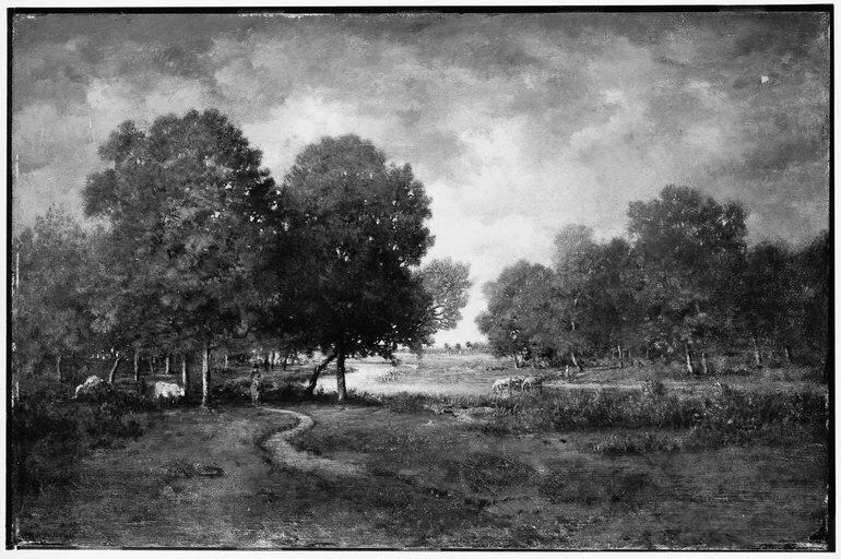 A River in a Meadow, detail