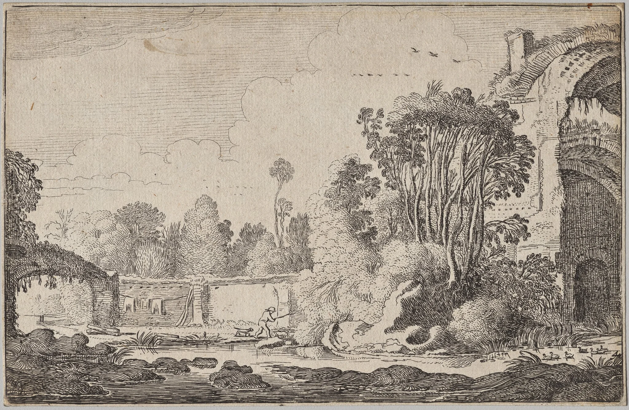 Landscapes, part III: Roman Ruins in Wooded Surroundings, detail