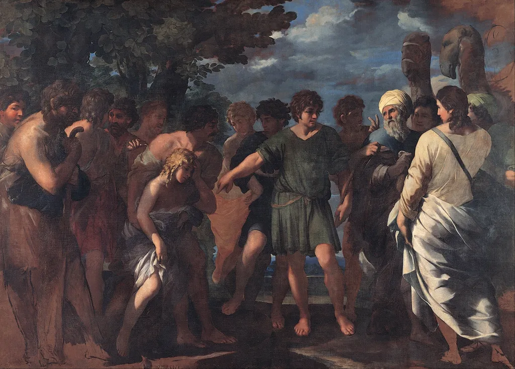 Joseph sold by his brothers, by Giovanni Maria Bottala, oil, 1639