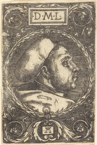 Martin Luther, by Albrecht Altdorfer, ink, 1525