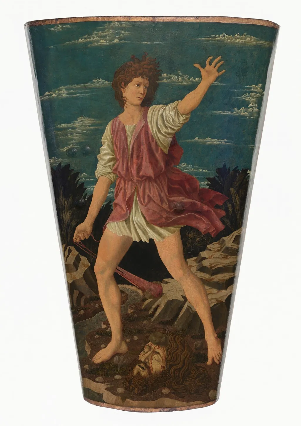 David with the Head of Goliath, by Andrea del Castagno, tempera, 1452