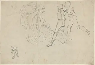 Study for Pilgrim's Progress (?), by John Flaxman, graphite, 1790
