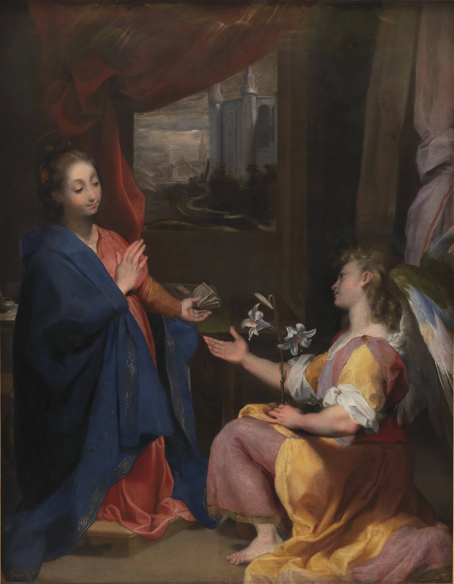 The Annunciation, detail