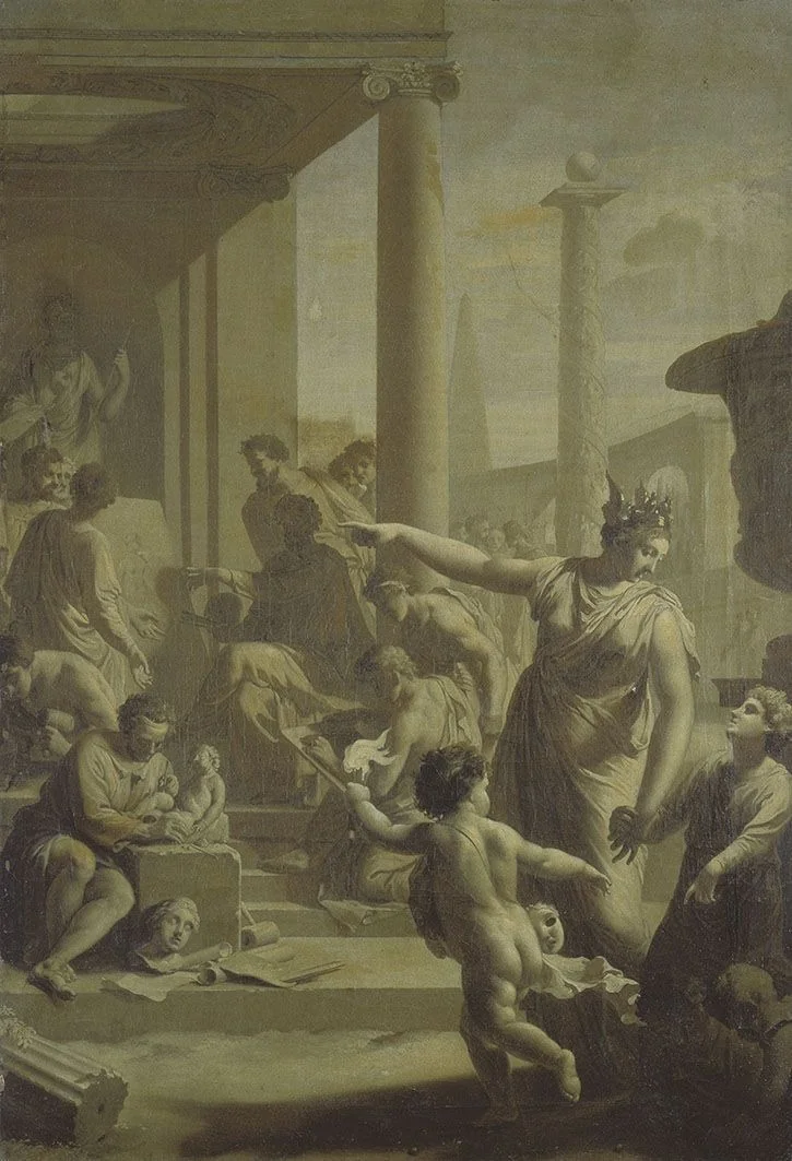Allegorie op de schilderkunst, detail