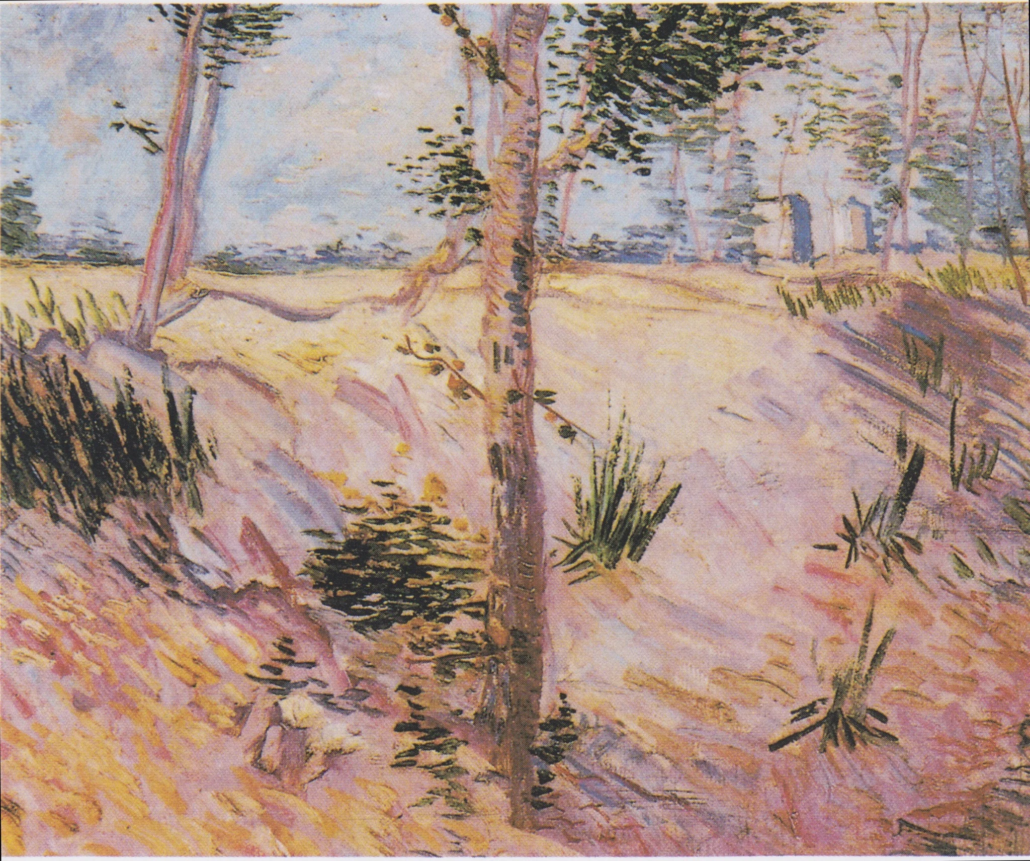 Trees on a slope, detail