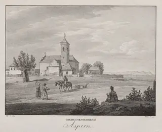 Nieder-oesterreich, Aspern, by Jakob Alt, 1839