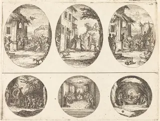 Mysteries of the Passion, by Jacques Callot, ink, 1631