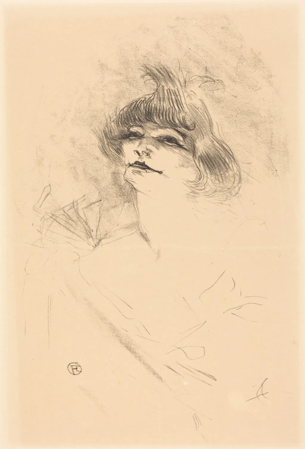 Polaire, by Henri de Toulouse-Lautrec, ink, 1897