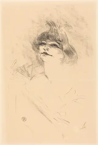 Polaire, by Henri de Toulouse-Lautrec, ink, 1897