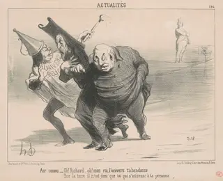 Air connu: Oh! Richard, Oh! Mon roi ..., by Honoré Daumier, ink, 1851