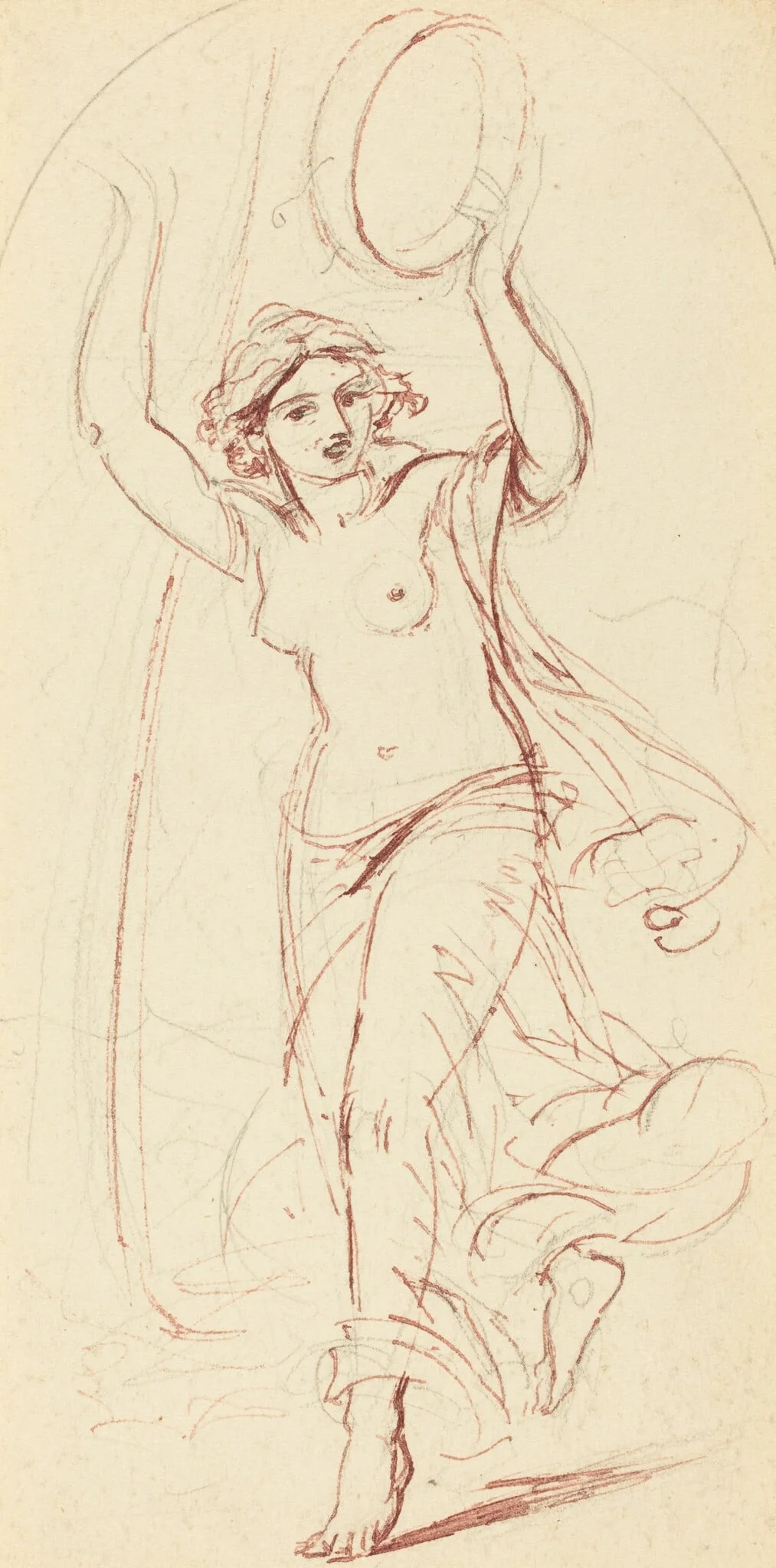 Dancing Woman with a Tambourine, detail