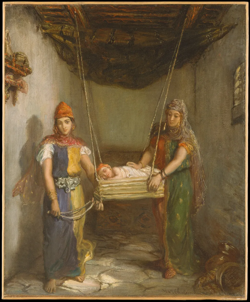 Scene in the Jewish Quarter of Constantine, by Théodore Chassériau, oil, 1851