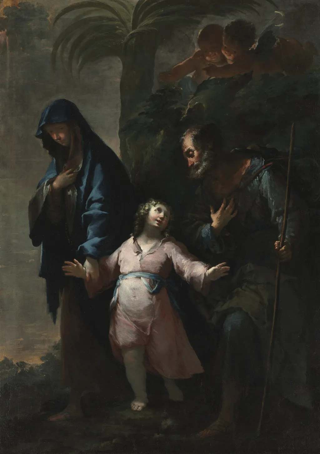 Return to Nazareth, by Francesco Conti, oil, 1735